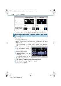 Lexus-CT200h-owners-manual page 110 min