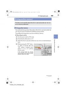 Lexus-CT200h-owners-manual page 147 min