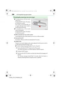 Lexus-CT200h-owners-manual page 228 min