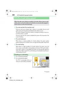 Lexus-CT200h-owners-manual page 244 min