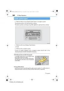 Lexus-CT200h-owners-manual page 260 min