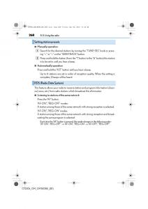 Lexus-CT200h-owners-manual page 268 min