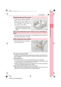 Lexus-CT200h-owners-manual page 39 min