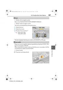 Lexus-CT200h-owners-manual page 437 min