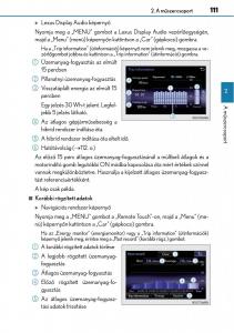 Lexus-CT200h-Kezelesi-utmutato page 111 min