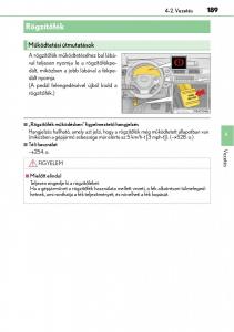 Lexus-CT200h-Kezelesi-utmutato page 189 min