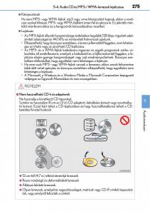 Lexus-CT200h-Kezelesi-utmutato page 275 min