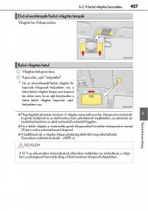 Lexus-CT200h-Kezelesi-utmutato page 427 min