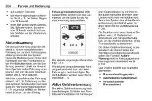 Opel-Zafira-C-Tourer-Handbuch page 206 min