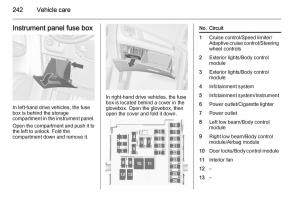 Opel-Zafira-C-Tourer-owners-manual page 244 min