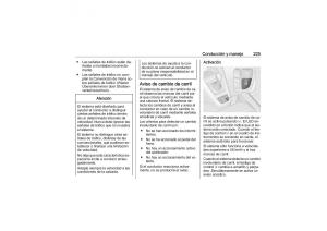 Opel-Zafira-C-Tourer-manual-del-propietario page 227 min