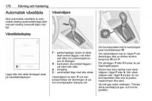 Opel-Zafira-C-Tourer-instruktionsbok page 172 min