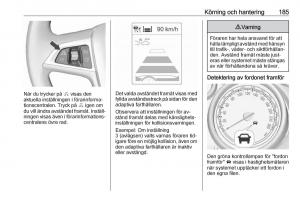 Opel-Zafira-C-Tourer-instruktionsbok page 187 min