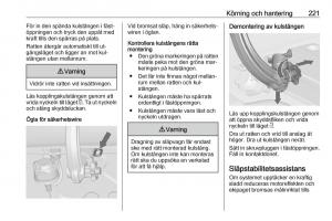 Opel-Zafira-C-Tourer-instruktionsbok page 223 min