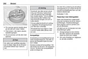 Opel-Zafira-C-Tourer-instruktionsbok page 262 min