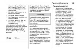 Opel-Zafira-C-FL-Handbuch page 191 min