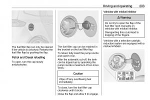 Opel-Zafira-C-FL-owners-manual page 205 min