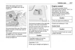 Opel-Zafira-C-FL-owners-manual page 219 min