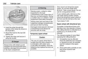 Opel-Zafira-C-FL-owners-manual page 252 min