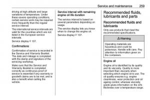 Opel-Zafira-C-FL-owners-manual page 261 min