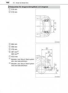 Toyota-C-HR-instruktionsbok page 192 min