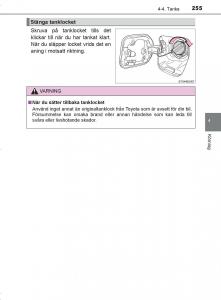 Toyota-C-HR-instruktionsbok page 255 min