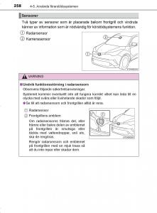 Toyota-C-HR-instruktionsbok page 258 min