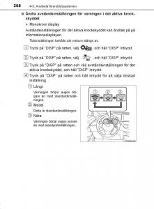 Toyota-C-HR-instruktionsbok page 268 min