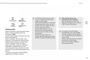 Peugeot-4008-bruksanvisningen page 121 min