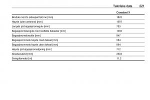 Opel-Crossland-X-bruksanvisningen page 223 min