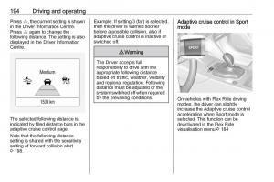 Opel-Insignia-B-owners-manual page 196 min