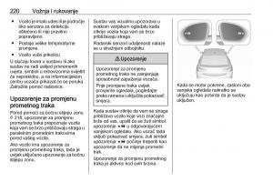 Opel-Insignia-B-vlasnicko-uputstvo page 222 min